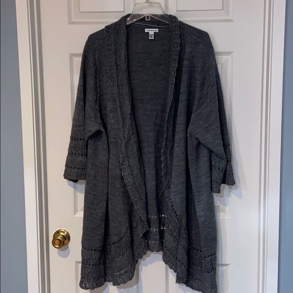 Croft & Barrow open front tunic length cardigan